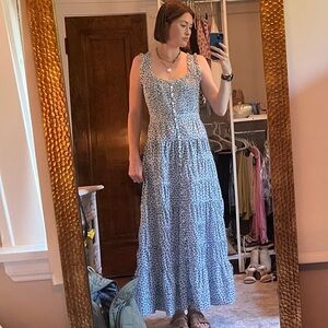 DOEN Blue Floral Maxi Dress